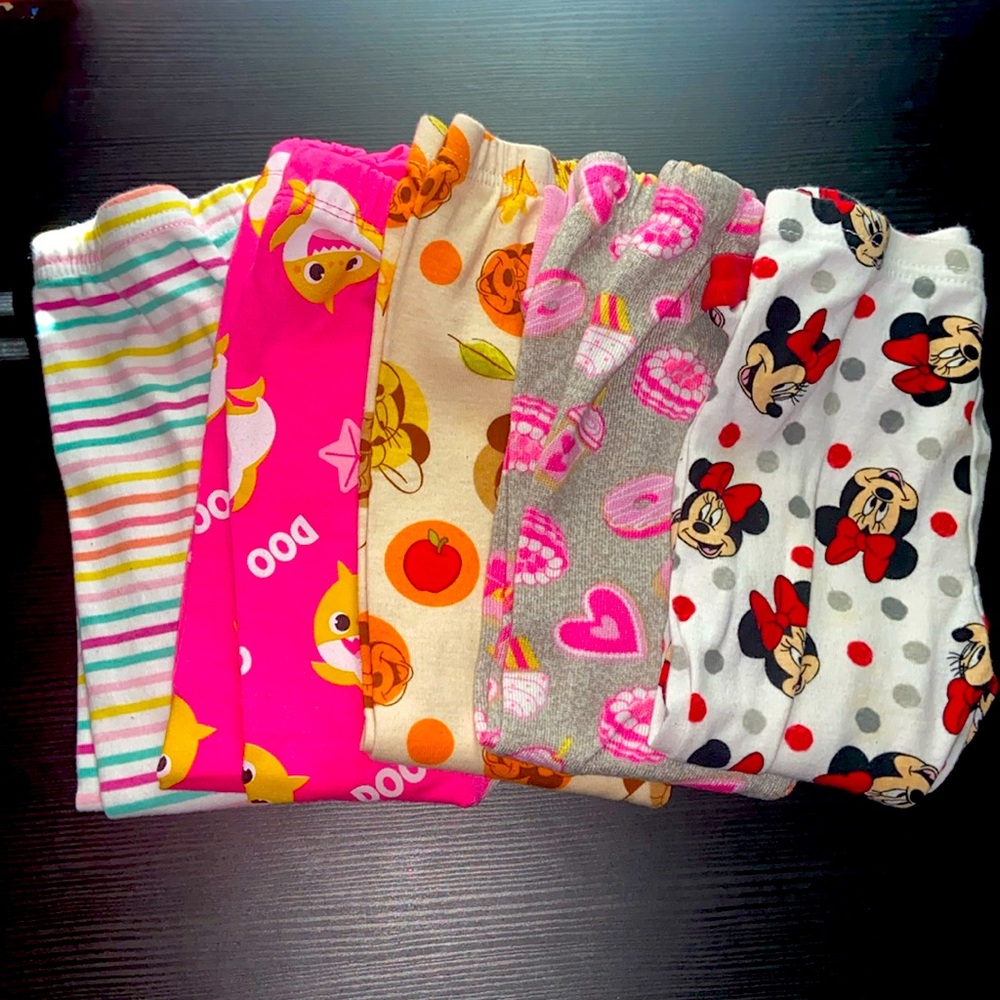 (5) Pairs 2T - PJ Pants For Girls